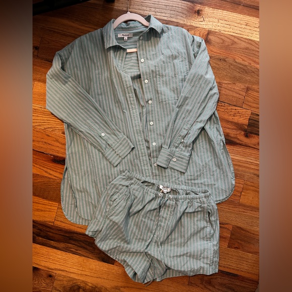 Madewell Set - Button Down & Shorts - Size XS Top/Size XXS Bottom - Picture 1 of 4